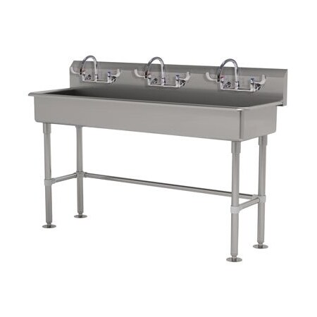 Advance Tabco 3 Stat ADA NSF 16 Ga. 304 SS Floor Mounted Sink - Faucet Included FC-FM-60-ADA-F